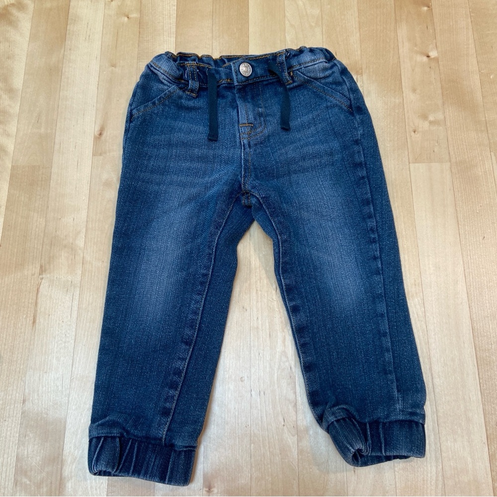 7 for all Mankind Elastic Waist Denim Jogger Pants 2T